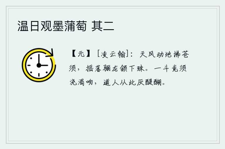 温日观墨蒲萄 其二