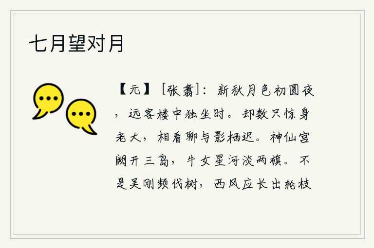 七月望对月